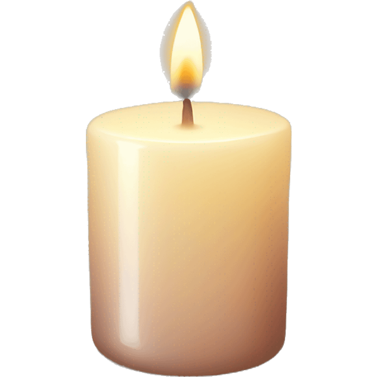 Candle in a powder-colored glass emoji