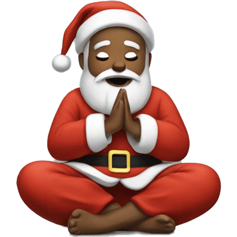 Santa meditating emoji