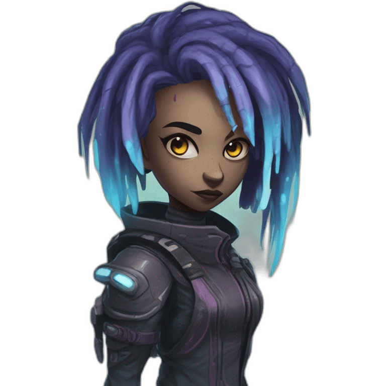 cyberpunk alien character desing scifi roguelike rpg style inspired by slay the spire digital art emoji