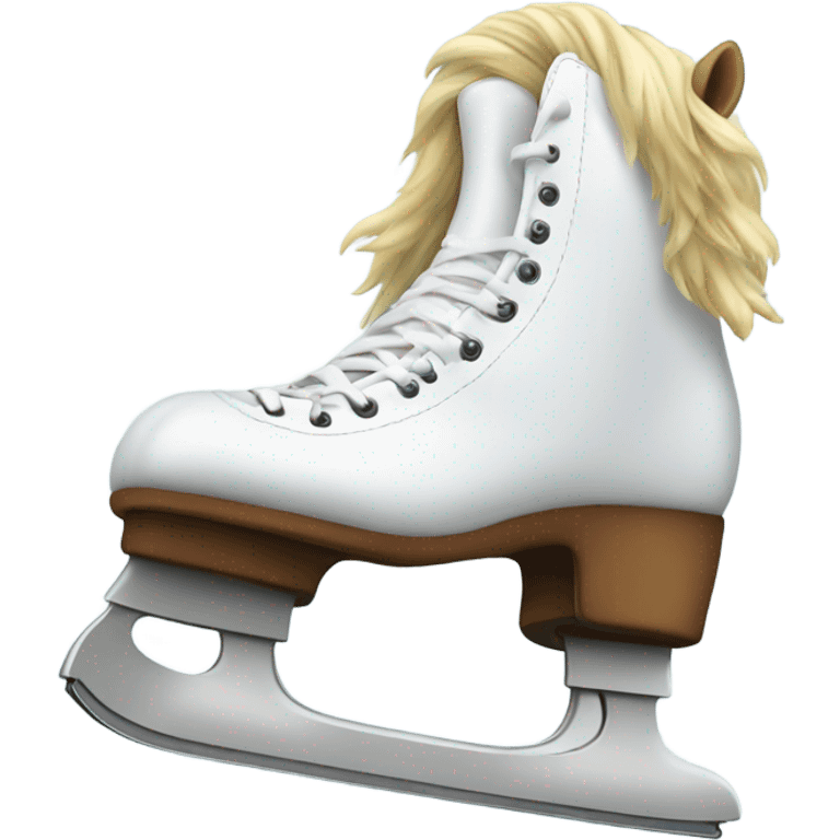 Horse on ice skates emoji