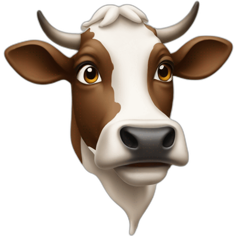 A cow cooking emoji