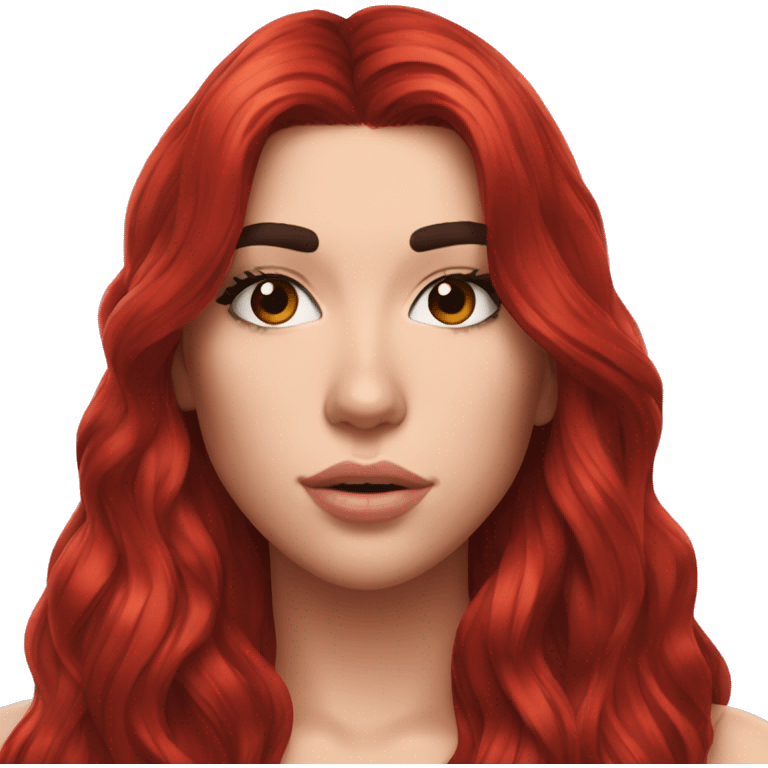 Dua lipa red hair  emoji