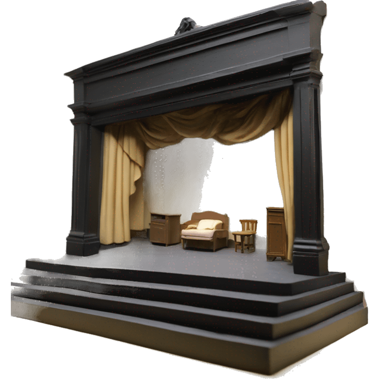 scenography scenic maquette model theatre set model maquette black emoji