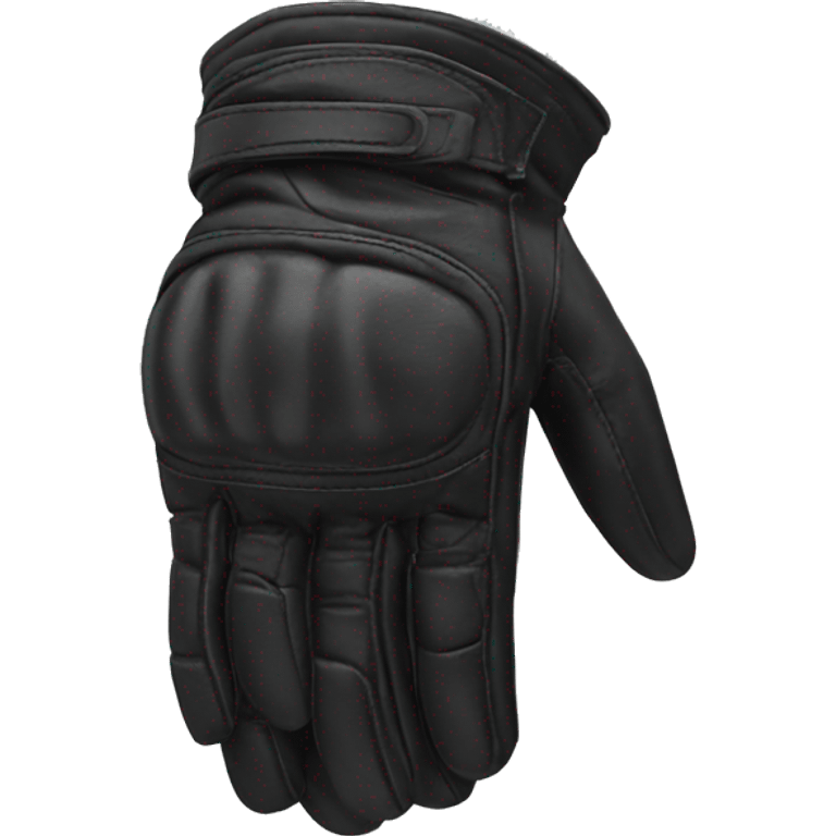 black motorcycle gloves emoji