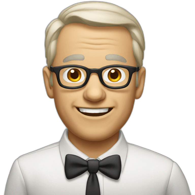 Old potent white male nerd emoji