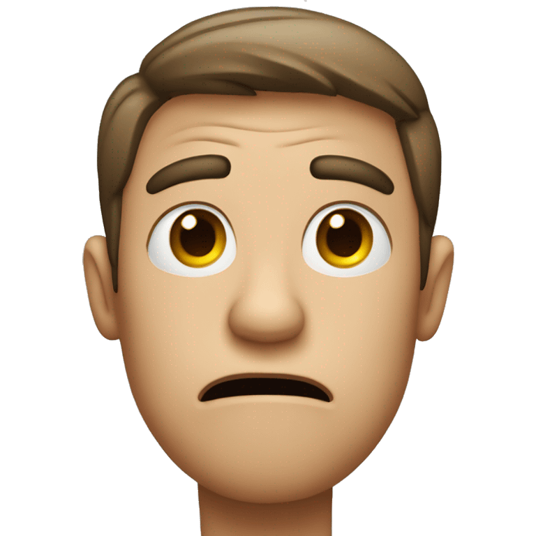 A person who is so shocked that his face has no features that describe his shock. emoji