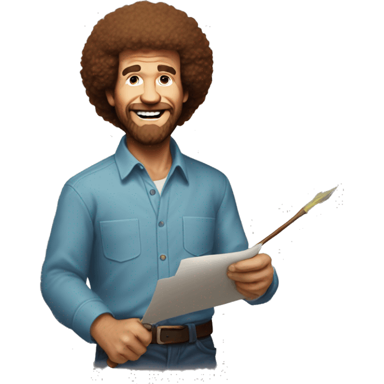 bob ross en dracofeu emoji