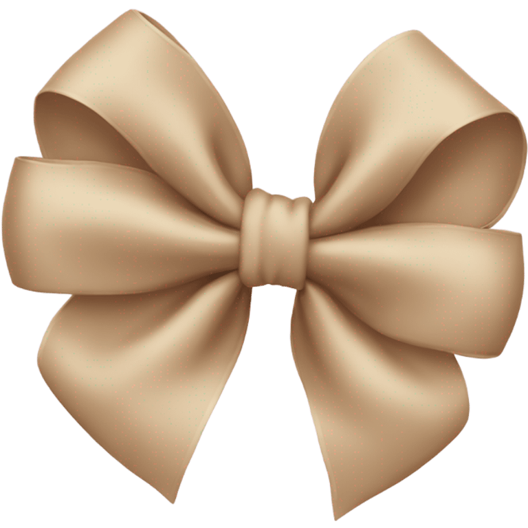 beige bow emoji