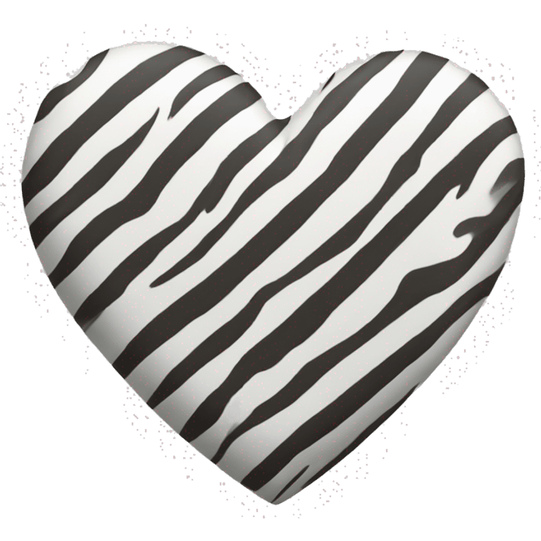 white heart with tiger stripes emoji