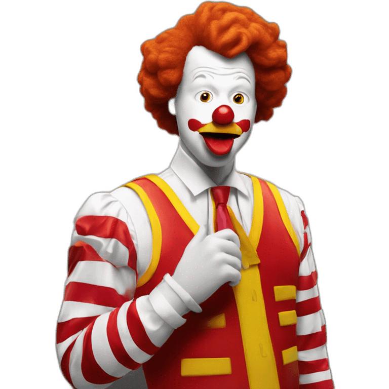 Ronald Mcdonald inhaling sigie emoji