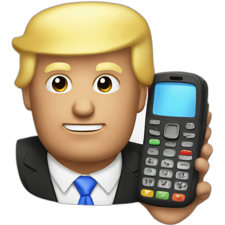 Trump with a phone emoji