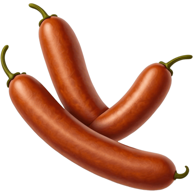 Chorizo Cinematic Realistic Chorizo Dish Emoji, depicted as a single, perfectly spiced sausage, rendered with rich textures and dynamic, appetizing lighting. emoji