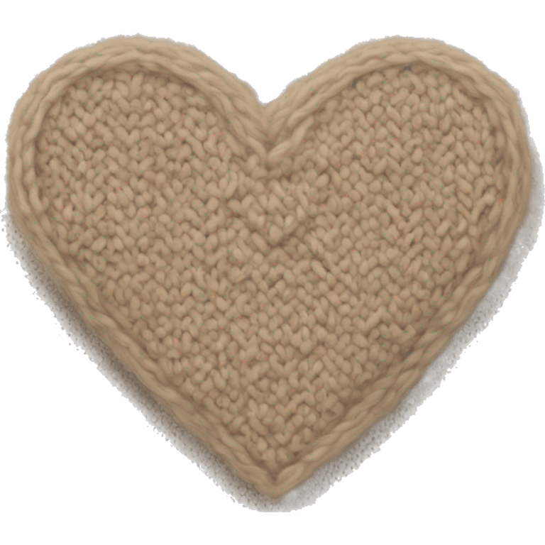 Knitted beige heart emoji