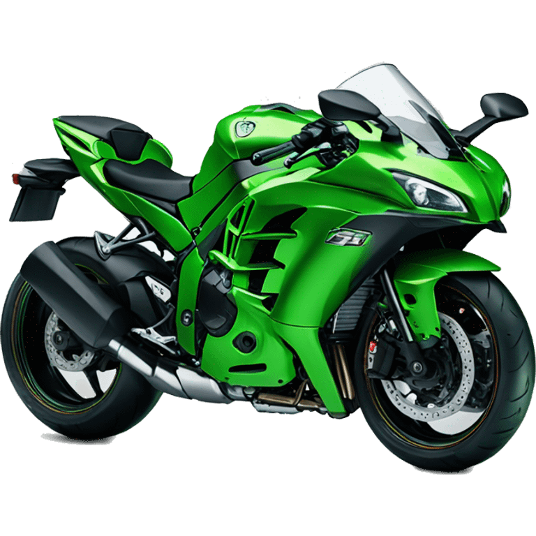 green kawasaki ninja H2 emoji