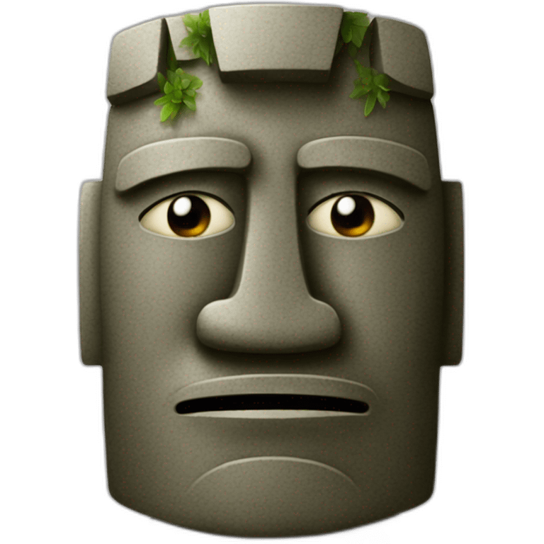 Smaily moai emoji