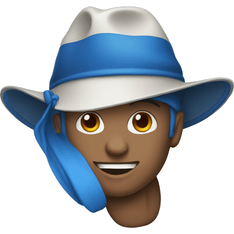 Blue hat emoji