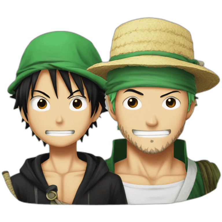 Zoro with luffy emoji