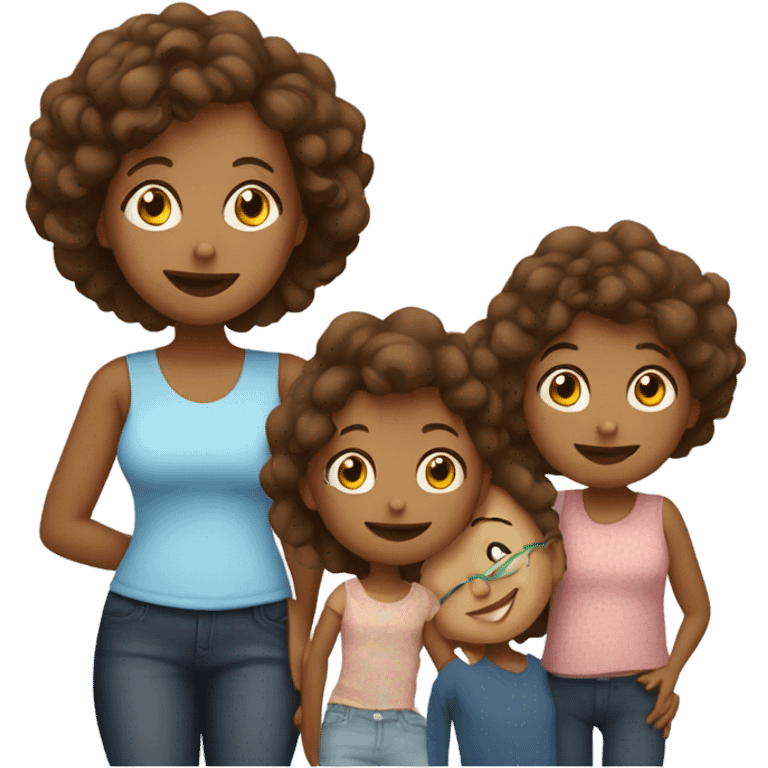 single mum with 3 kids emoji