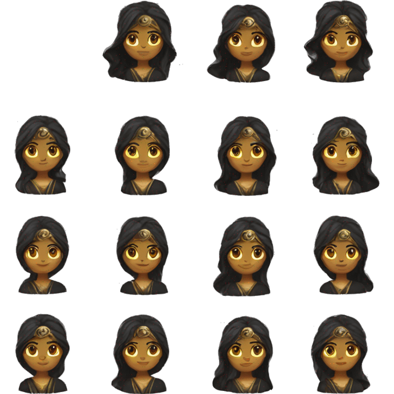 Greek goddess dark robes emoji