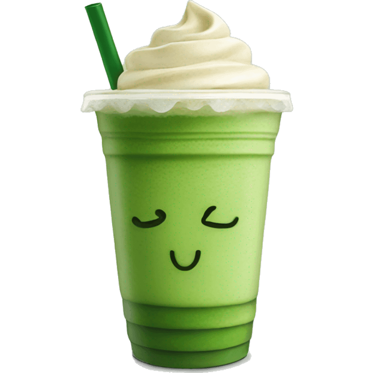 Frapptea boba matcha latte emoji