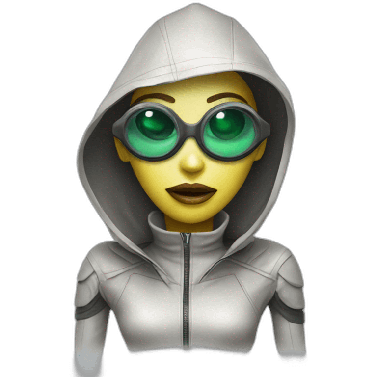 alien dressed as a fashion model  emoji