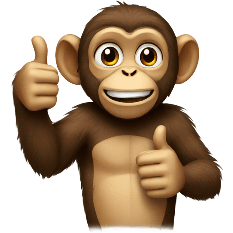 Monkey giving thumbs up emoji