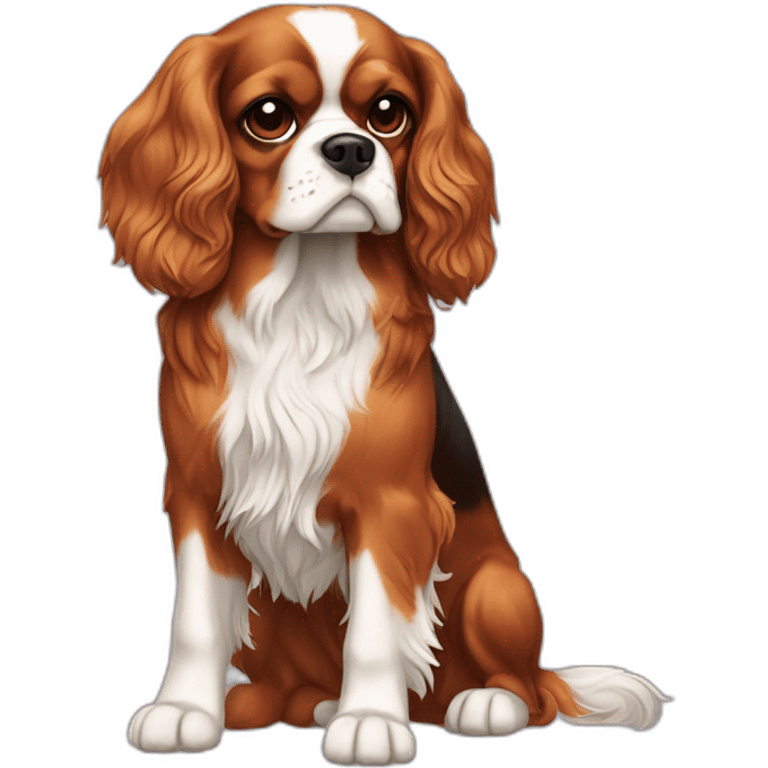 dog Cavalier King Charles Spaniel full body emoji