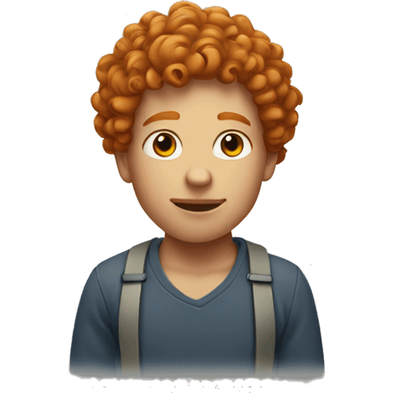 ginger boy with curly hair emoji