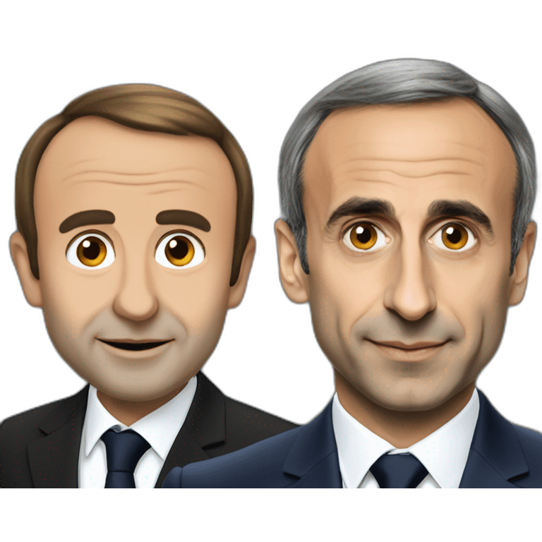 Macron et Zemmour emoji