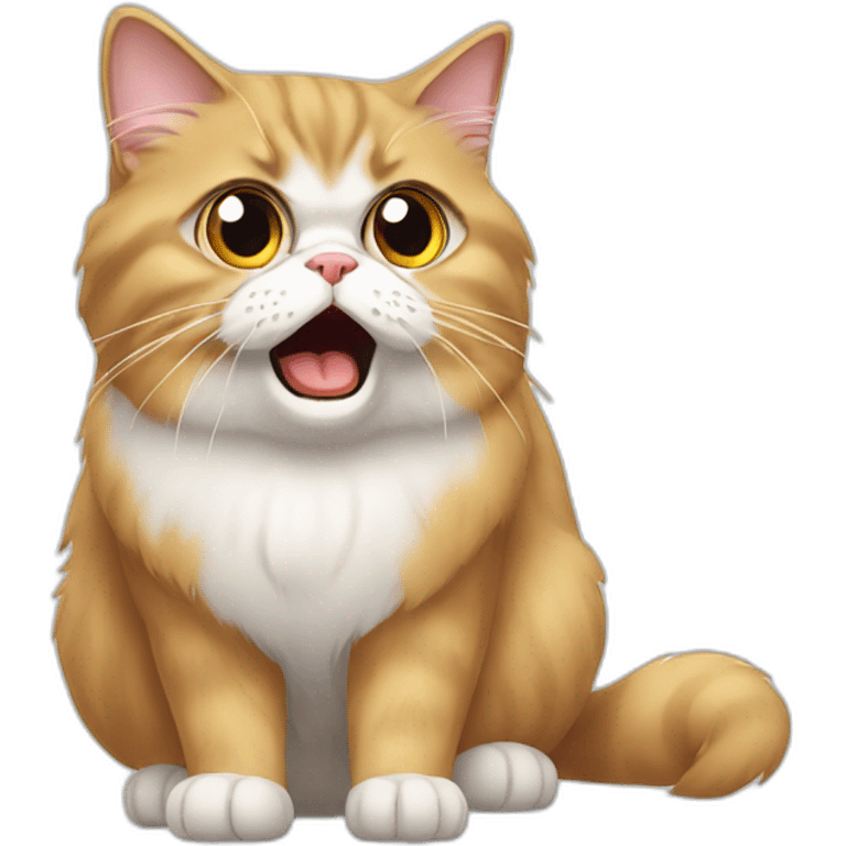 shocked persian cat emoji