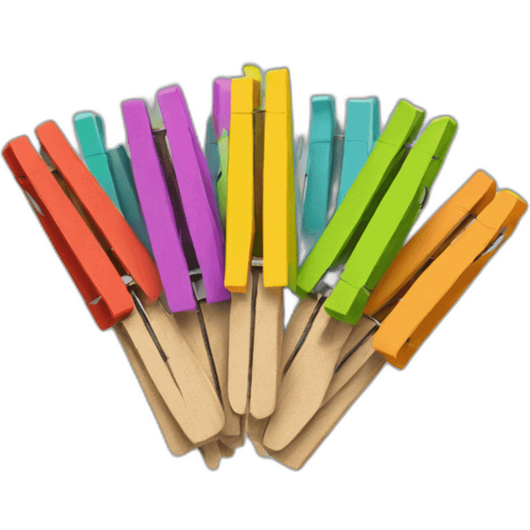 colored clothespins emoji