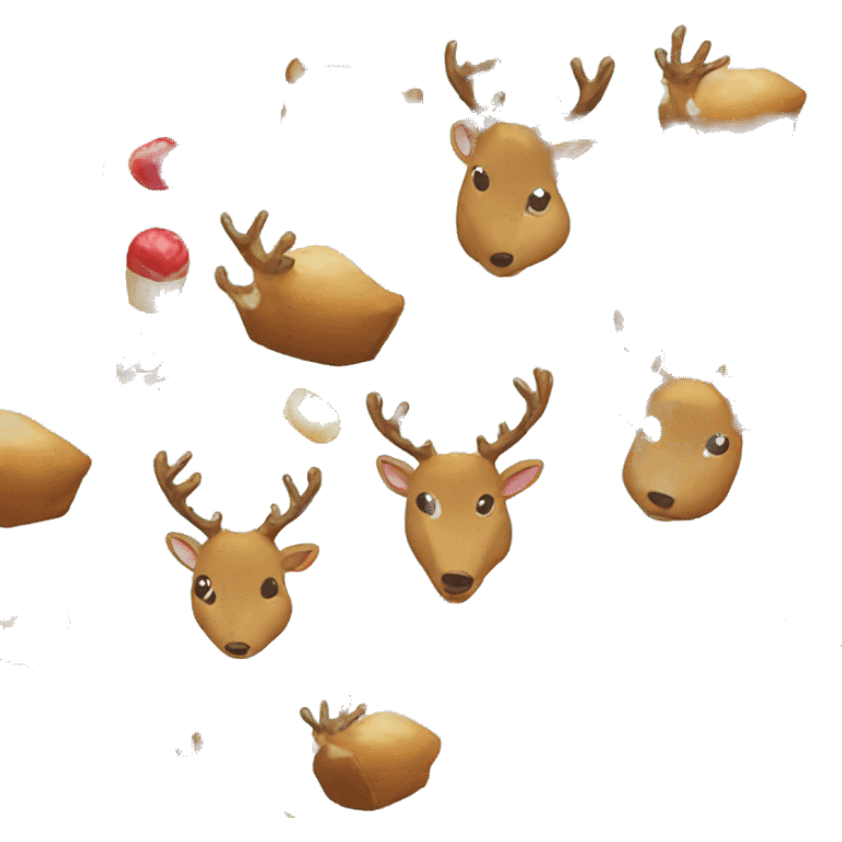 Deer eating sweets emoji