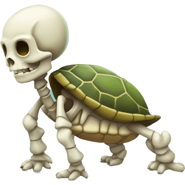 Skeleton turtle emoji