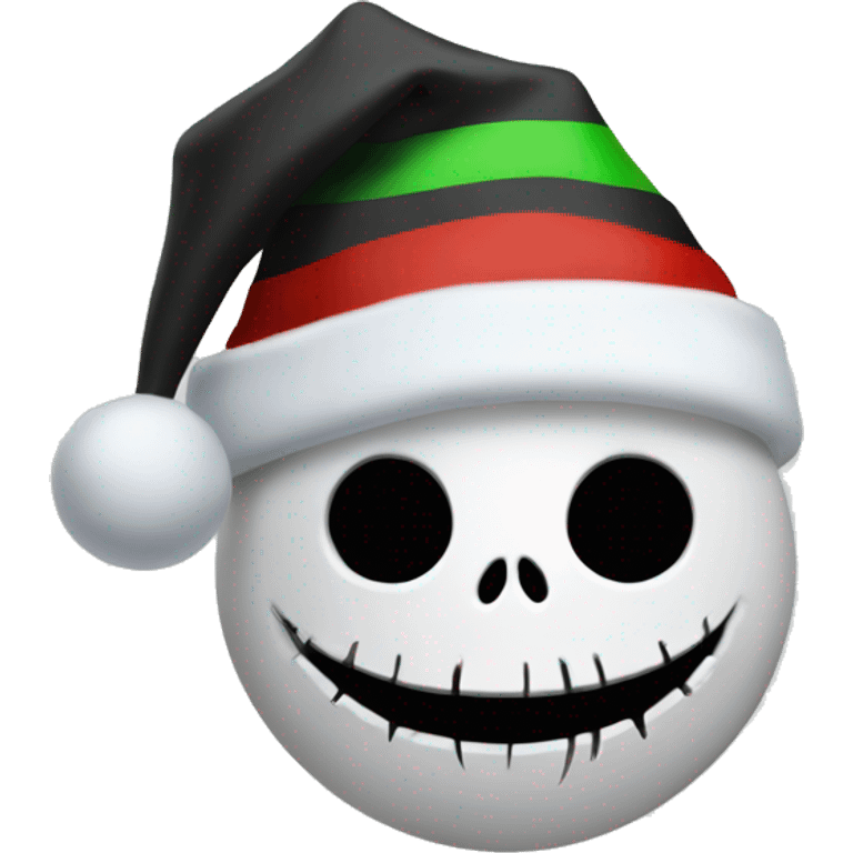 Jack Skellington Santa hat emoji