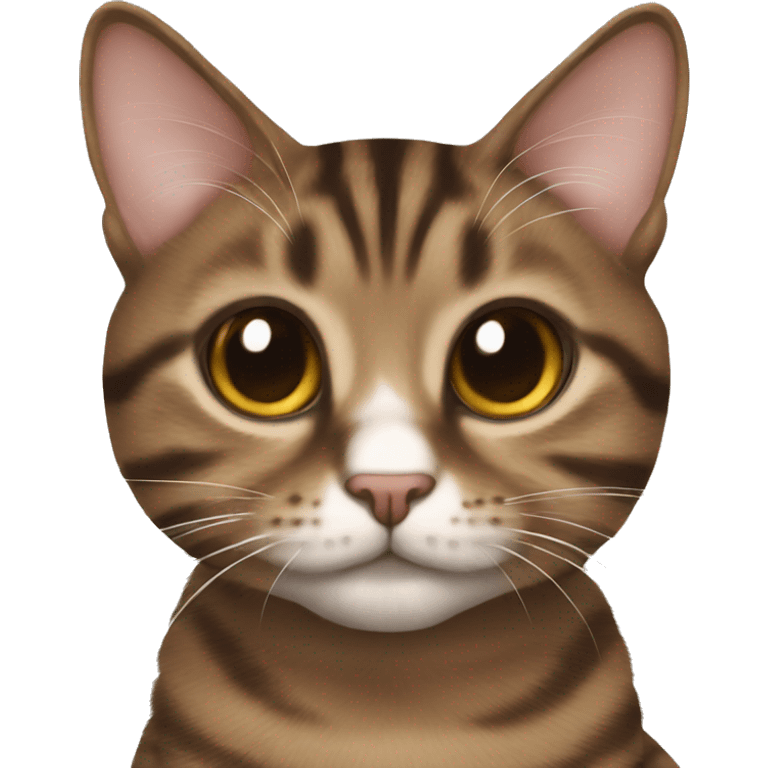 Brown tabby munchkin cat emoji