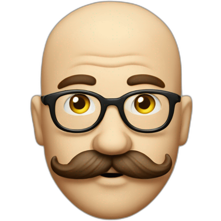 bald guy with full mustasche smoking a cigar emoji