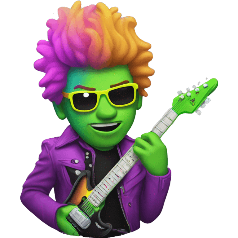 neon rock'n roll emoji