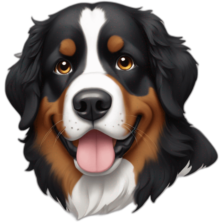 bernese mountain dog with nose freckles emoji