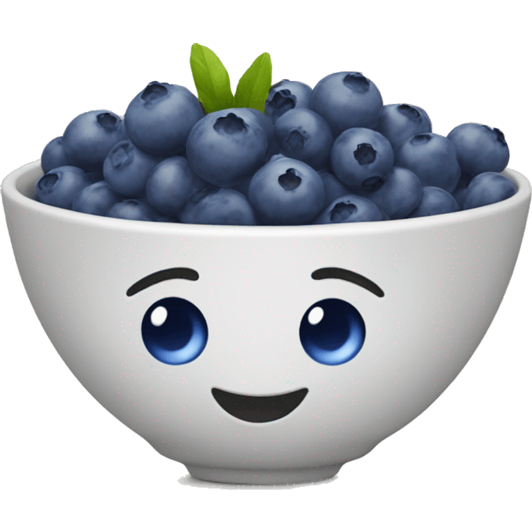 bowl with blueberry’s  emoji