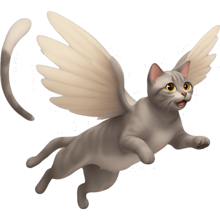 Flying cat emoji