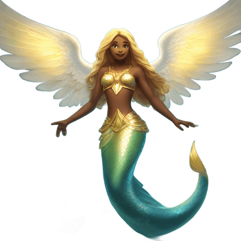 Archangel brings mermaid to heaven  emoji