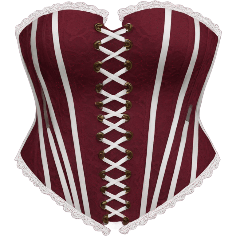 burgundy lace corset emoji