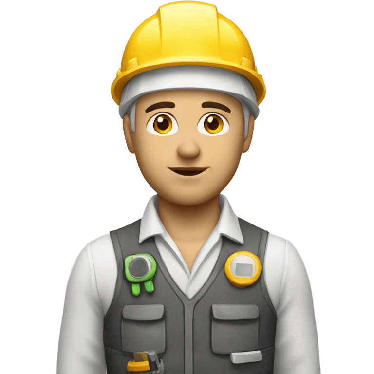 male engineer with white helmet emoji