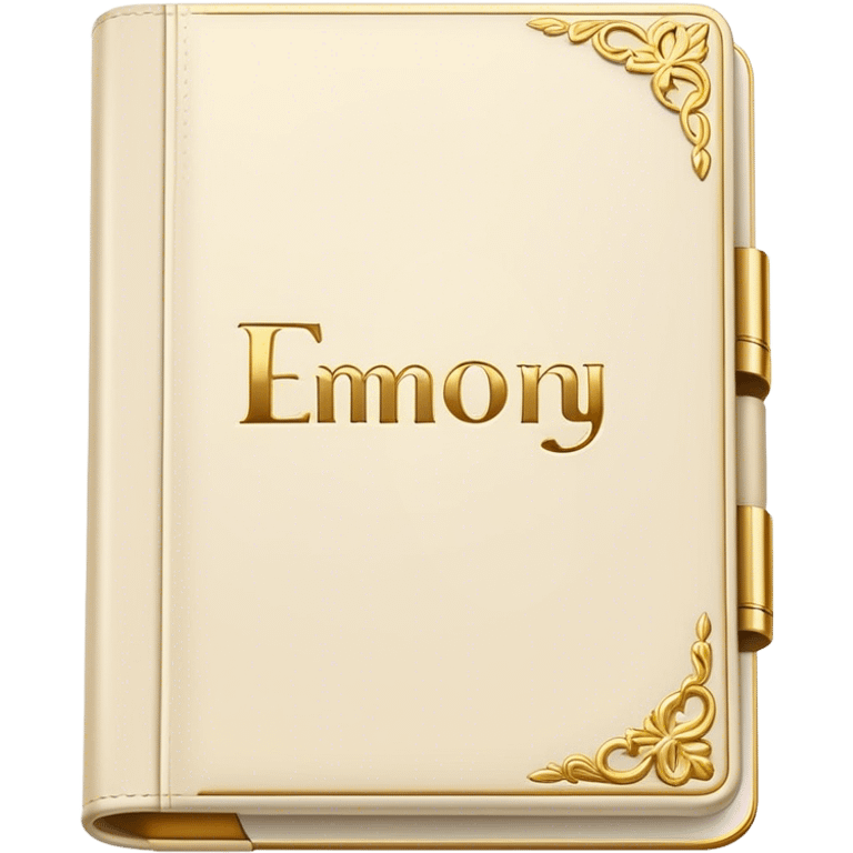 Luxury ivory diary book emoji