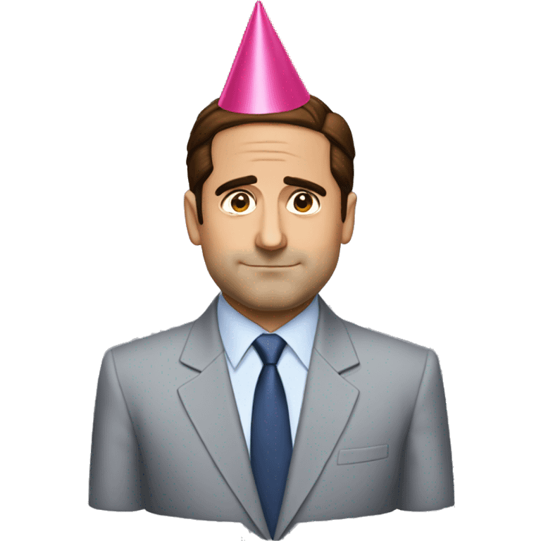 Michael Scott with a party hat emoji