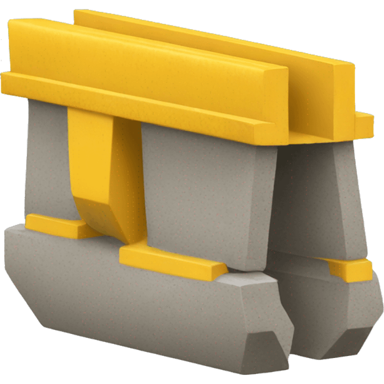 Create an yellow formwork beam which is used for the concrete industry emoji