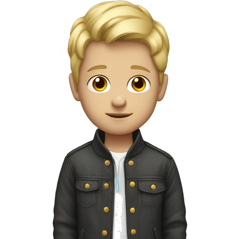 blonde boy in jacket emoji