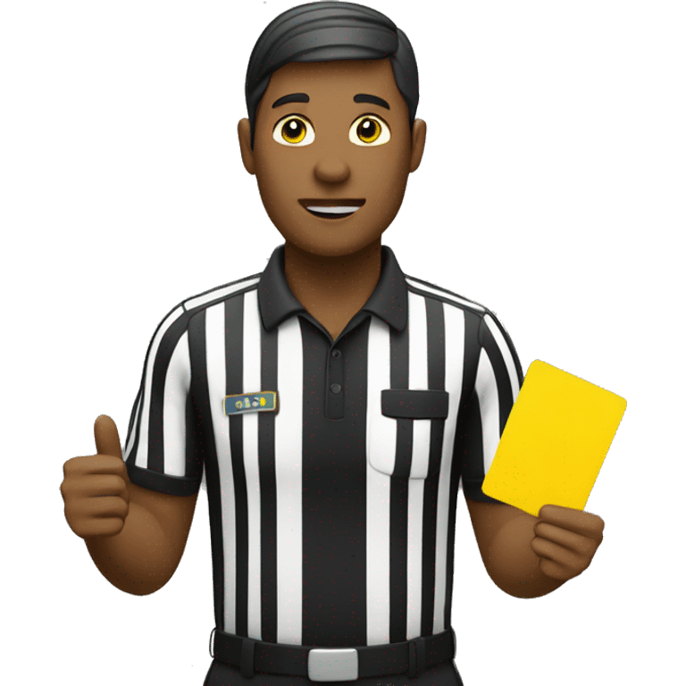 referee holding yellow card emoji