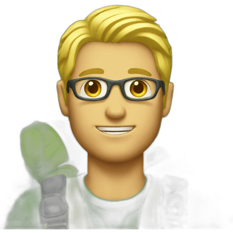 landscape gardener blonde man emoji