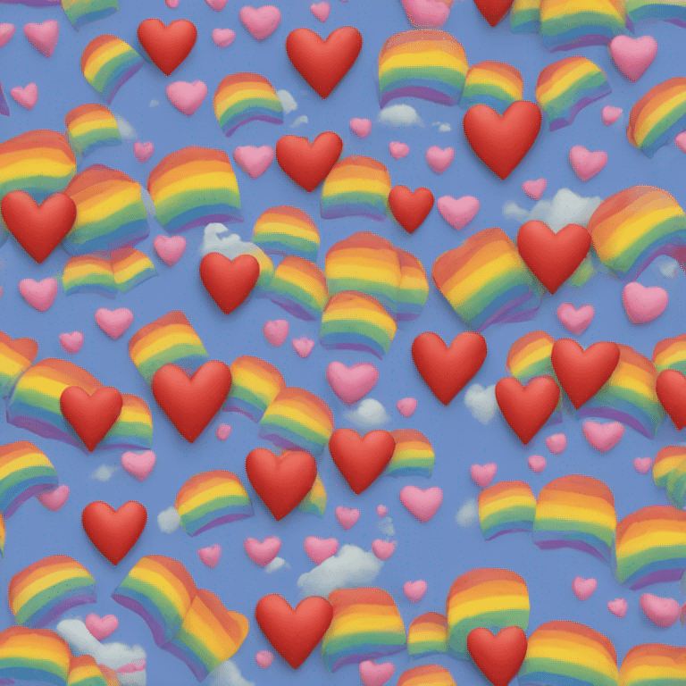 A Heart in Rainbow Colorado emoji